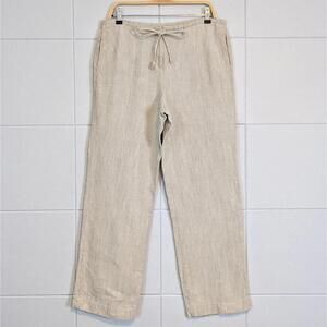 Vintage 90s Talbots 100% Irish linen drawstring pants